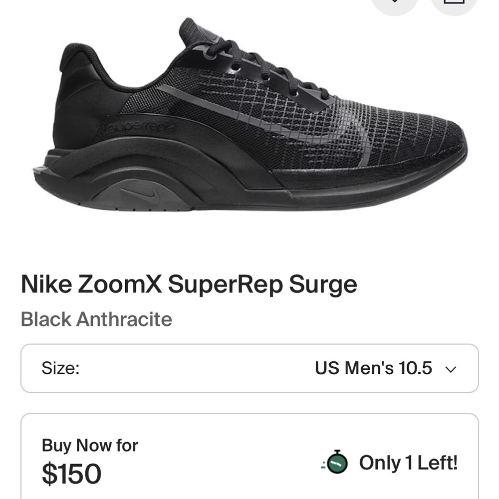 Nike ZoomX SuperRep Shoes for men size 8.5US